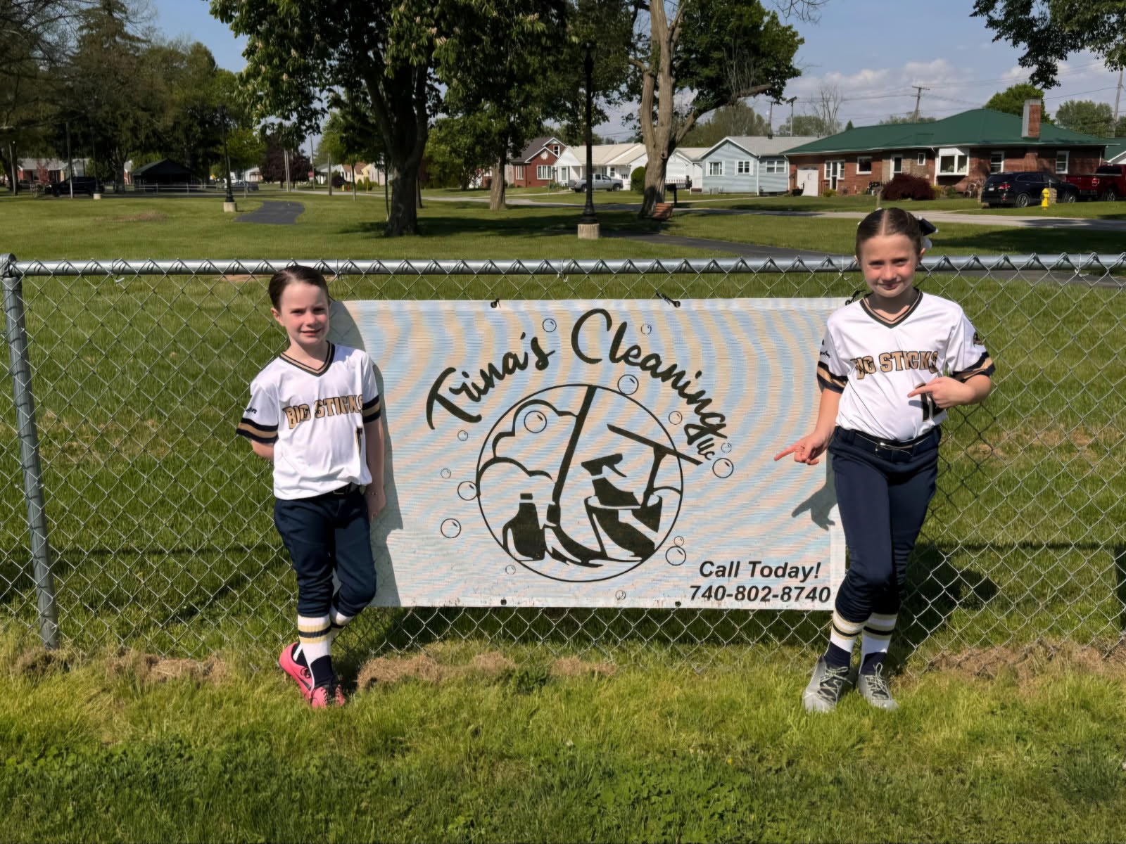 Trina's Cleaning sponsors Big Sticks K-12 baseball and softball in Tiffin Ohio