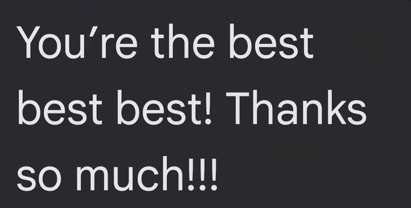 Customer Text Message